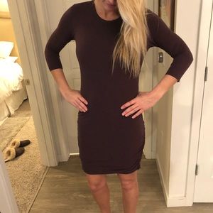 Lululemon ruched Maroon dress